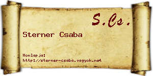 Sterner Csaba névjegykártya
